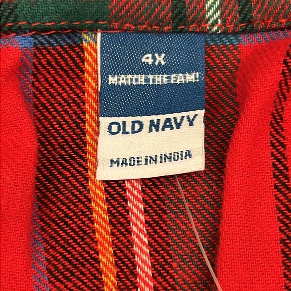 Old Navy Men's 4X Red Tartan Plaid Flannel Pajama Set NWT unisex Woman’s 4X - Picture 3 of 7